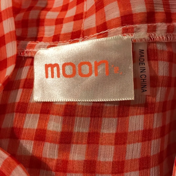 MOON Collection red and white checkered top - Picture 3 of 6